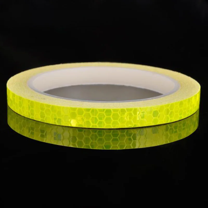 Yellow Car Bike Motorcycle Attachable Ornament 8M Waterproof Reflective Sticker - Цвет: Yellow