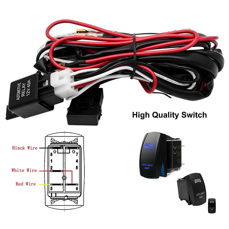 12V/40A Противотуманные фары Дневные Фары Светильник жгут проводов на