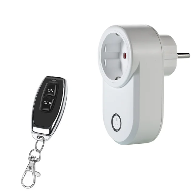 Wireless Remote Control Switch Electric Socket EU FR Universal Plug 433 Mhz 220v Smart Switch 15A Electrical Outlets For Light 1 RC 1 B