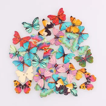 

Pretty Butterfly Mixed 2Hole Wooden Buttons Christmas DIY Decor Child Clothes Sewing Buttons Crafts Scrapbooking Accessories E