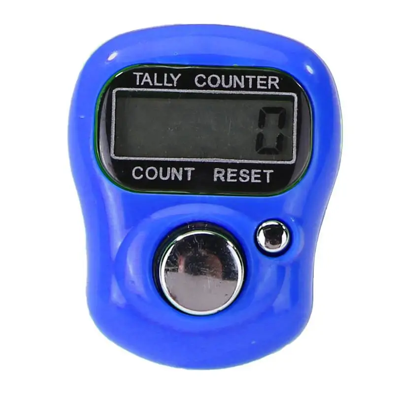 Blue Мини-счетчик пальцев lcd электронный цифровой Счетчик Диапазон подсчета 0-99999 - Цвет: Blue