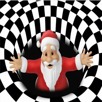 

2020 Christmas Alfombra 3D Three-dimensional Black&White Stereo Vision Mat Living Room Doormat Tea Table Sofa Illusion Carpet