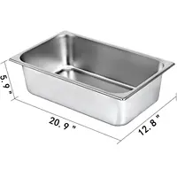 SucceBuyBuffet Chafing Dishes 8.5L-20L Gastronorm Pans Steam Table Pans Tray Stainless Steel Food Container for Party BBQ Baking - Image 6