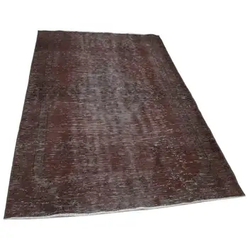 

130x200 Cm Brown Handmade Overdyed Rug-4x7 Ft