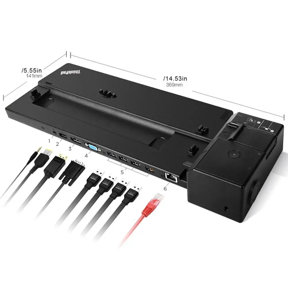 Thinkpad lenovo X1 X280 T480S T580 P52S Расширенный док-станция Порт репликатор док-станция 40Ag0090Cn черный