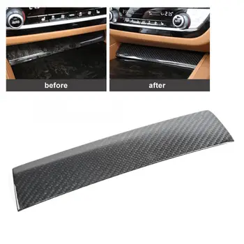

Carbon Fiber Car Cup Holder Up Decoration Panel Sticker Accessories Fits for 5 Series G30 2017 2018 Car styling