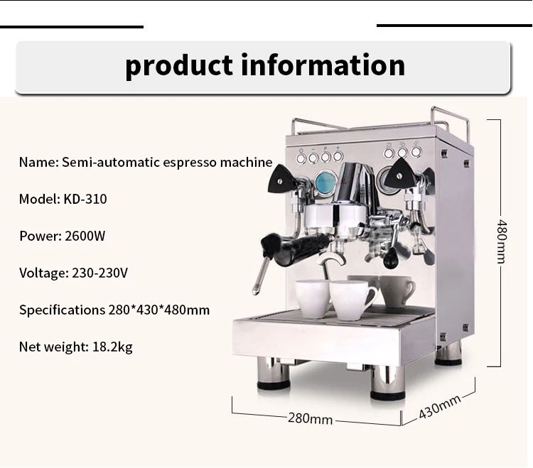 KD-310 Полуавтоматическая кофеварка для приготовления эспрессо коммерческий большой емкости полуавтоматическая кофемашина Отель Ресторан кофейню магазин 220v