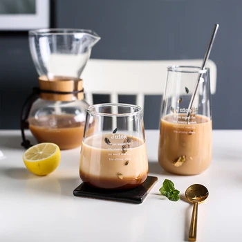 

Simple Nordic Transparent Creative Beer Glass Transparent Minimalist Work Coffee Cup Personalized Milk Coffee Mug Large II50BLB