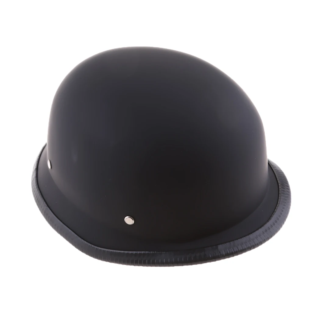 Motorcycle Chopper Cruiser Biker Retro Half Face Helmet Matte Black Dot M/L