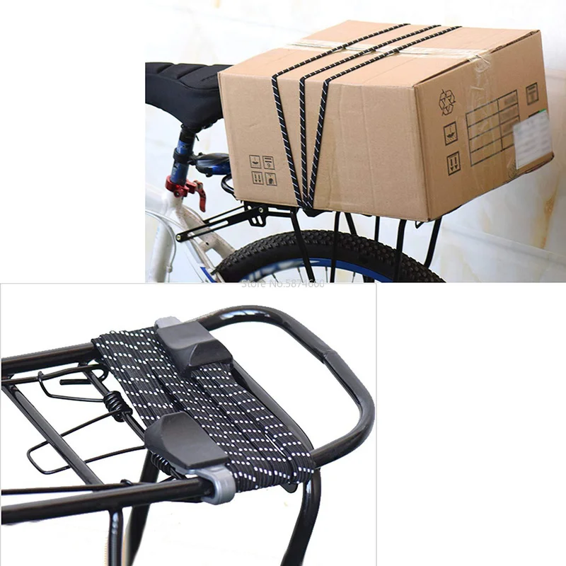 Bicycle Luggage Rope Mountain Bike Elastic Straps Cord Hooks 1PC