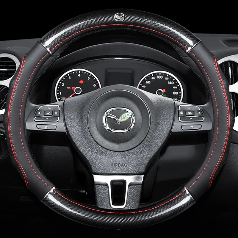 Чехлы из углеродного волокна на руль автомобиля аксессуары для салона 38 см Mazda CX5