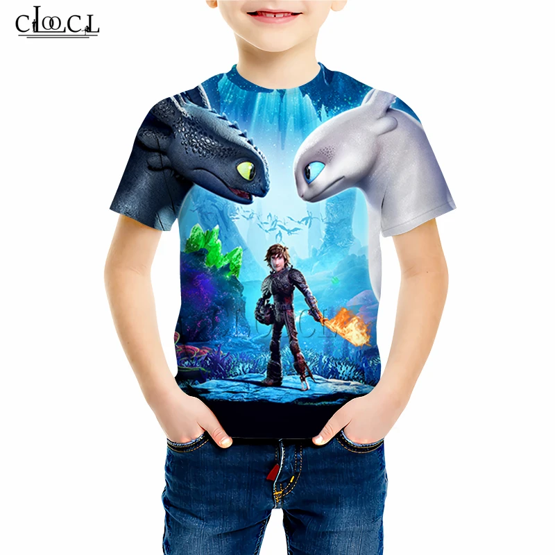 

Anime Movie How To Train Your Dragon T Shirt Family Fitted 3D Print Cute Boy Girl T-shirts Short Sleeve Kid Casual Pullovers M42