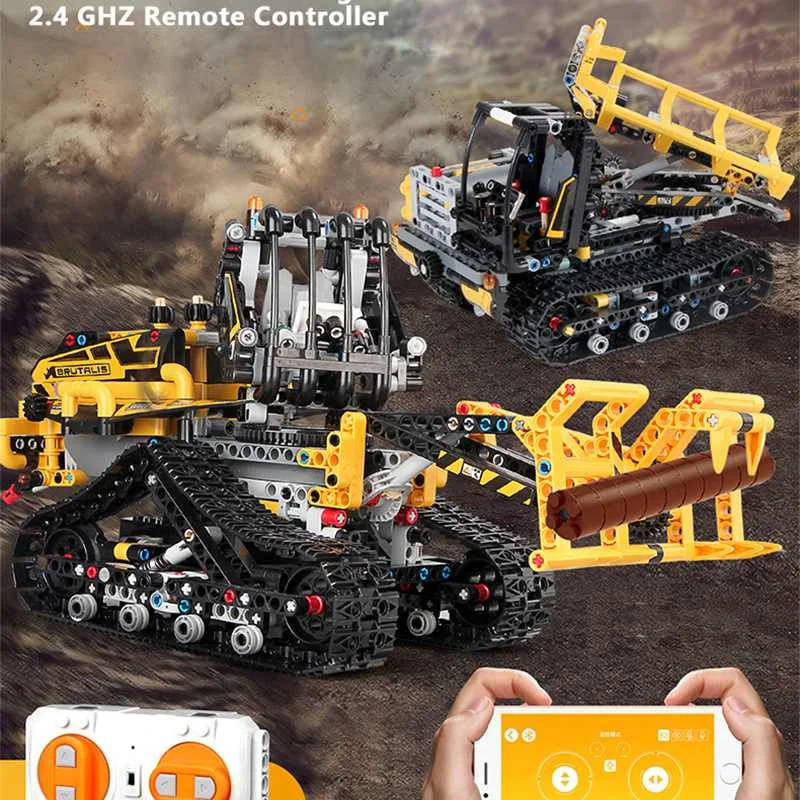

Motor Function APP Remote Control Technic Car Compatible With 42094 Tracked Loader Set Kids Building Blocks RC Car Model Toys