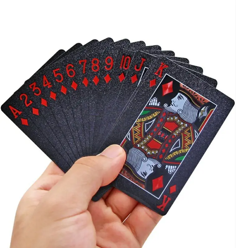 Черный ПВХ покер водонепроницаемые пластиковые игральные карты вечерние настольные игры скраб покер