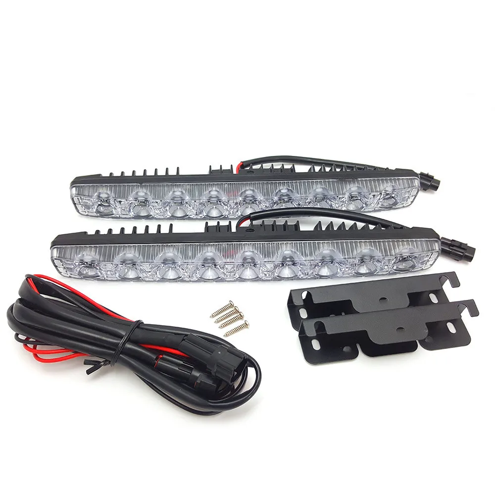 

High Quality LED DRL Car Daytime Running Lights Daylight Automotives Fog light 9 LEDs Super Bright 6000K Waterproof