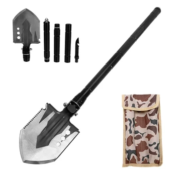 

76 cm Outdoor Camping Hiking Shovel Multifunction Survival Folding Emergency Security Tool with a Box