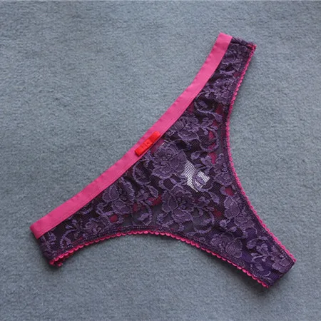 light purple Voplidia, женское нижнее белье, плюс размер, сексуальное нижнее белье, стринги и стринги, кружевные трусики, Т-образная спина, бесшовные стринги, стринги, PM016 - Цвет: light purple