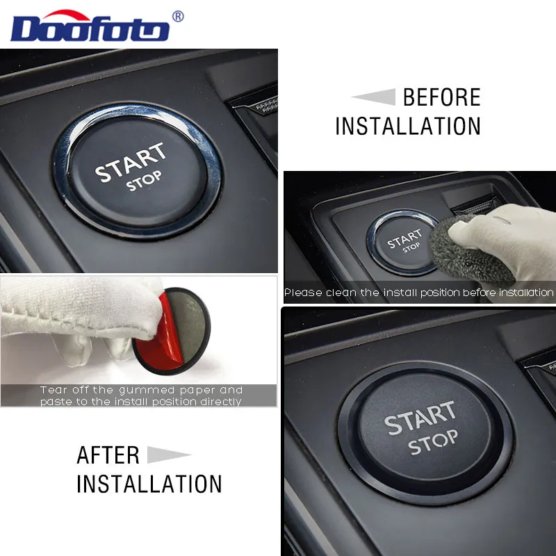 Car Engine Start Stop Ignition Push Cover Rings Case For Ford Peugeot 5008 3008 408 508l 2008 308 4008 car engine start button cover car engine start button car engine start button sticker car button repair stickers