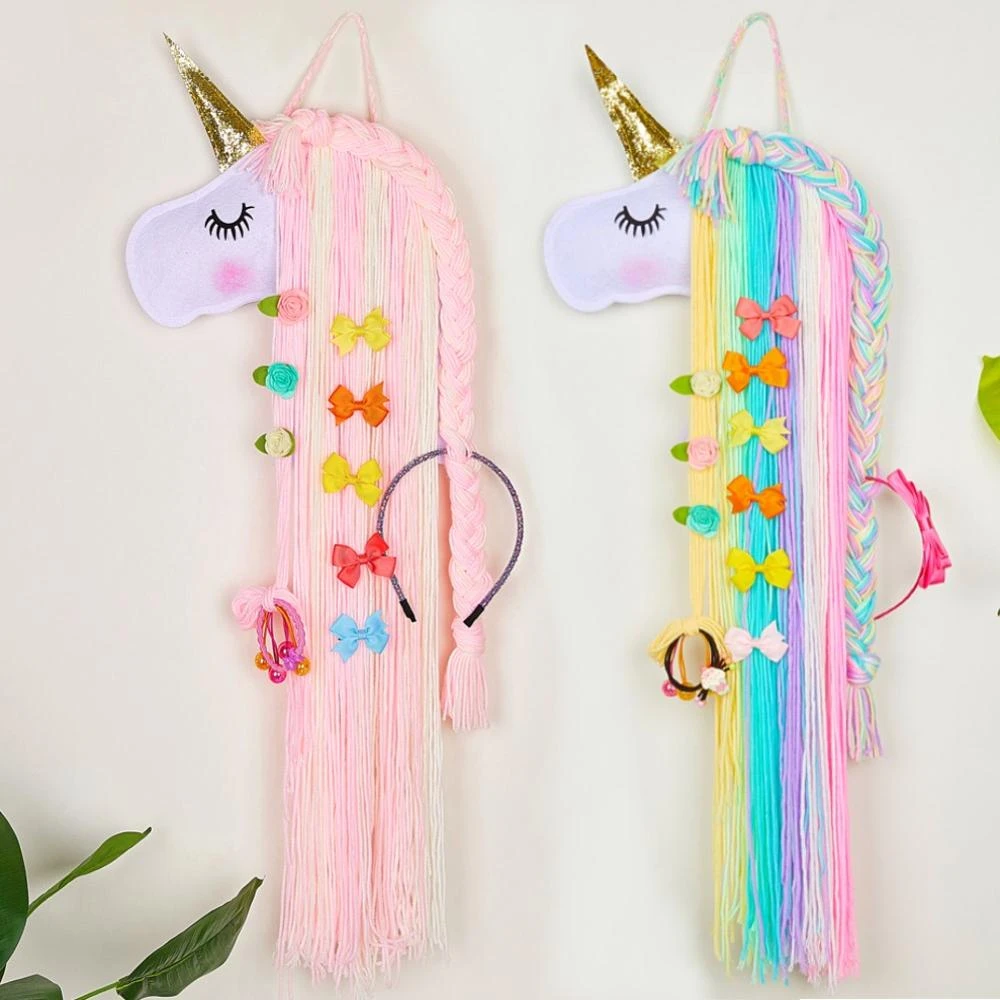 Soporte para lazos de pelo para niña, cinturón de organizador diademas para niña, soporte largo, pinzas para el pelo, decoración regalo|Color y forma| - AliExpress