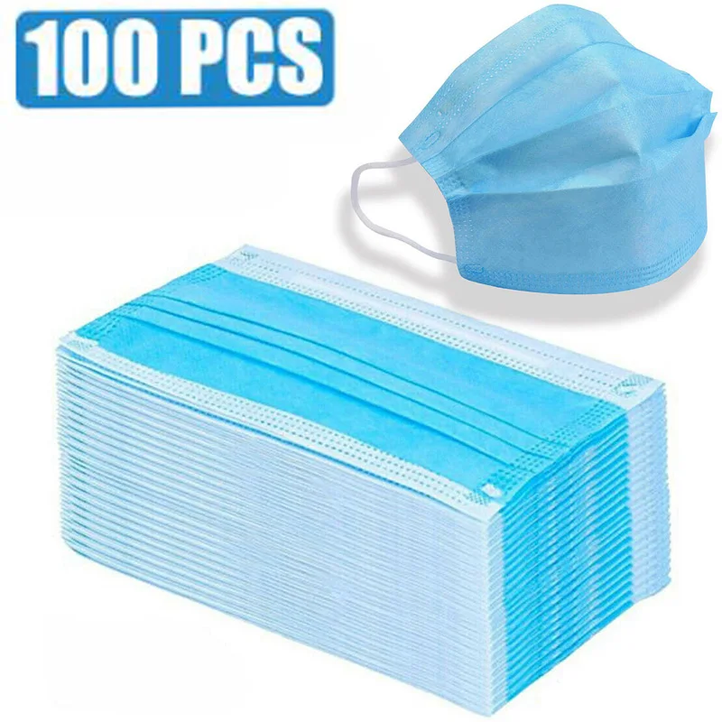 

DHL Shipping Ready Stock Wholesale Protective Mask 3 Layers Protective Cover Masks Maldehyde Prevent bacteria anti-virus Masks