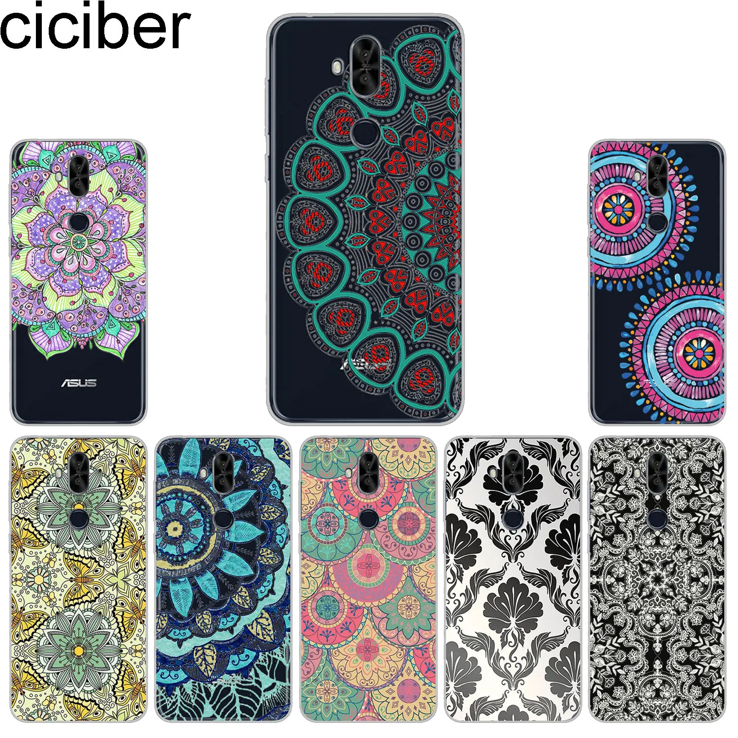 

ciciber Phone Cases For ASUS Zenfone 5 5Z 5Q Lite Max Plus (M1) Case Soft Cover ZE620KL ZS620KL ZC600KL ZB570TL Color Mandala