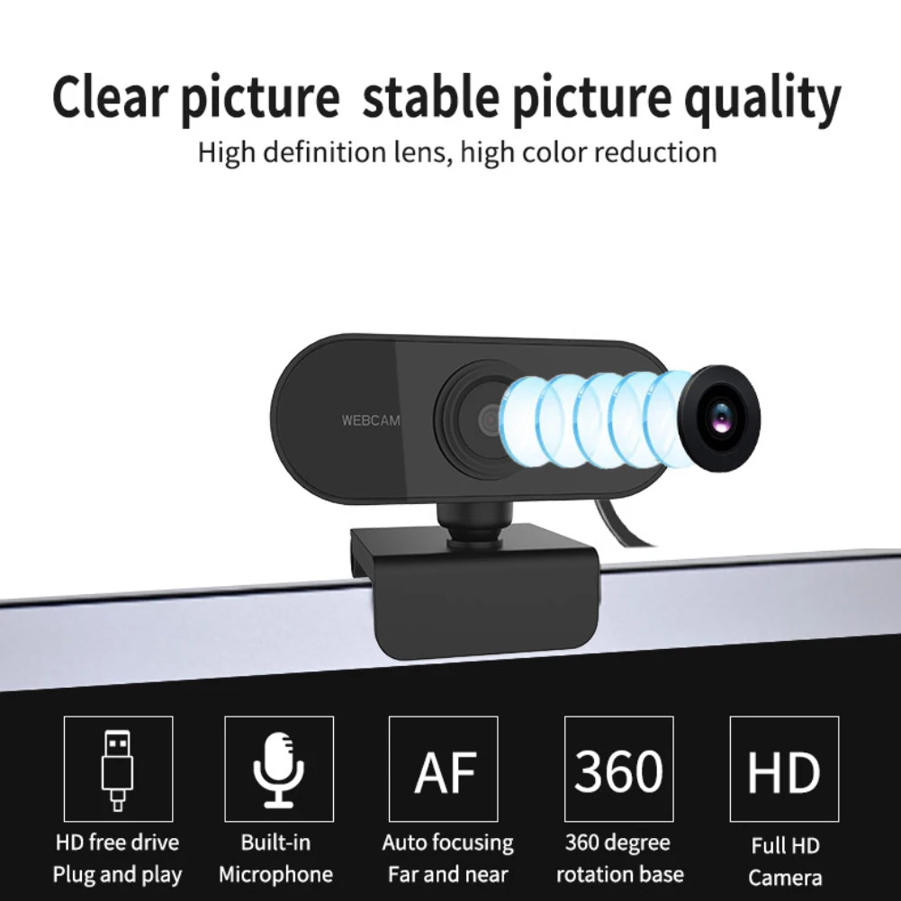 Фотокамера 360 градусов компьютер сетевая камера 1080P HD USB-камера для