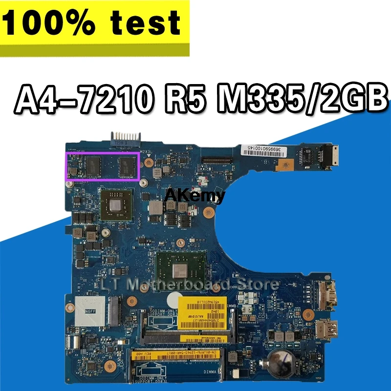 

CN-0VJRMW VJRMW FOR DELL INSPIRON 5555 5455 laptop motherboard AAL12 LA-C142P REV:1.0(A00) A4-7210 R5 M335/2GB mainboard