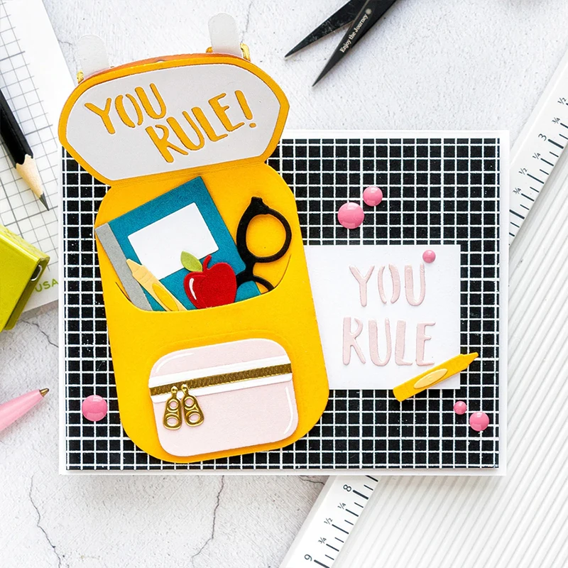 

Metal Cutting Dies Creative Multifunction Schoolbag Glimmer cut die for DIY Scrapbooking Crafts new 2019 Embossing Die Cuts