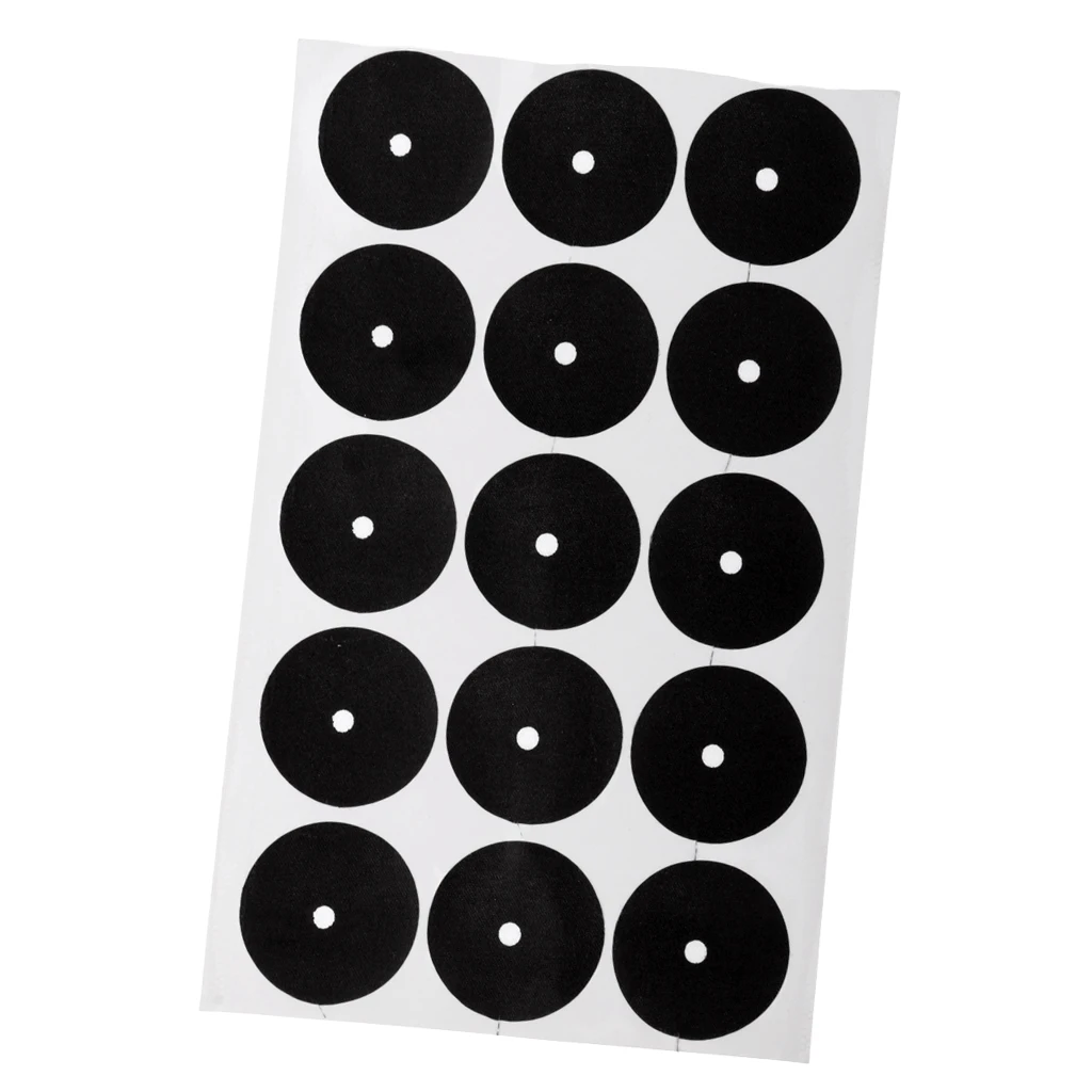 Pack of 15 Pool Table Spots Black Ball Marker Sticker Hitting Training Spot