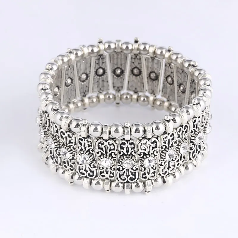 Stone Bead Bracelet Beaded Bracelet Crystal Bracelet Fashion Ethnic Bohemian Elastic Bracelets For Women