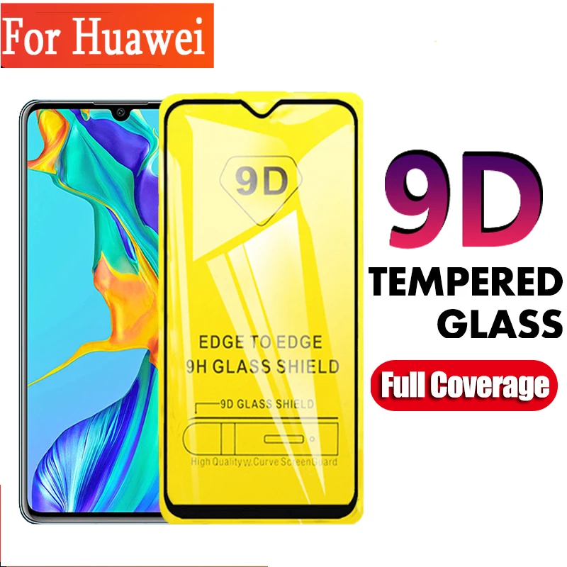 

9D Full coverage Tempered Glass For Huawei P smart Z 2019 P30 P20 10 Lite Pro Mate 20 10 Lite P10 P8 P9 Lite Screen Protector