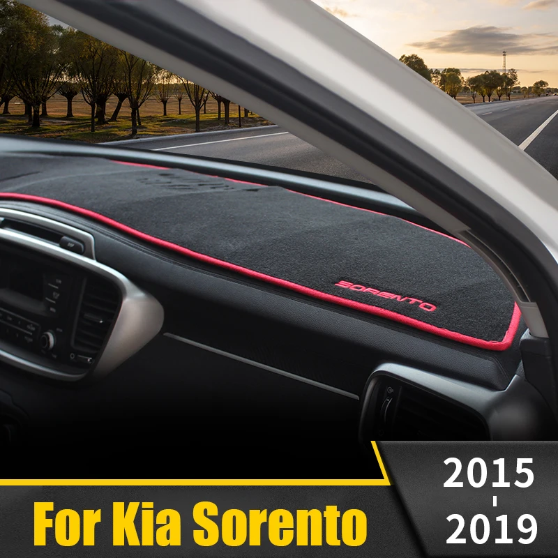 Для KIA Sorento Prime 2015 2016 2017 2018 2019 UM накладка на приборную панель автомобиля Солнцезащитный коврик защита
