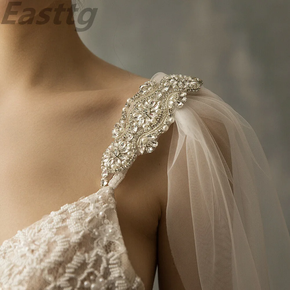 Bridal Veil 118"（300cm）width Diamond top Cape Bridal Shawl Cathedral Length Tulle Long Cape Cloak Shawl Wedding veil Accessories