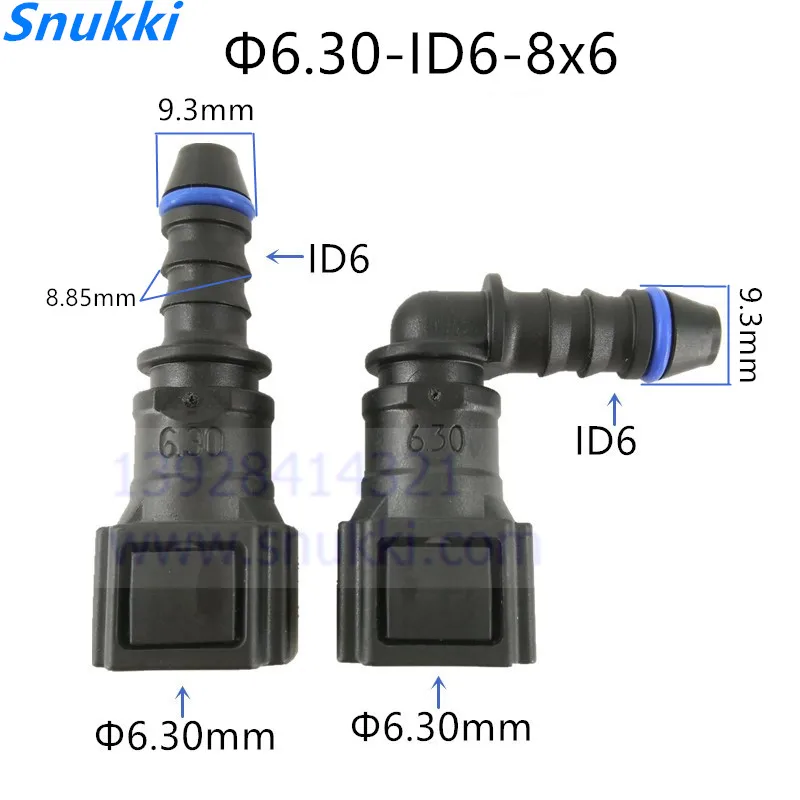 6,30 мм ID6-90 градусов Авто Топливная труба соединение топливная линия быстрый разъем пластиковые локоть разъем с Двойным Зажимом 5 шт./партия