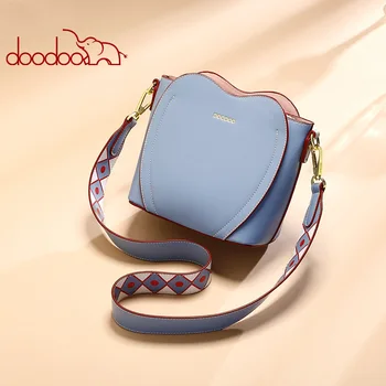 

Non-Mainstream Bag Women Bag 2020 New Style Shoulder Bag Women Messenger Heart Wide Shoulder Strap Bucket Bag