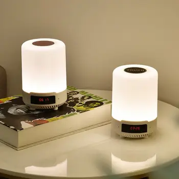 

New 2019 Bluetooth Wireless Touch Control Dimmable Night Light Bluetooth Speaker Aux Input Hands Free Call Subwoofer