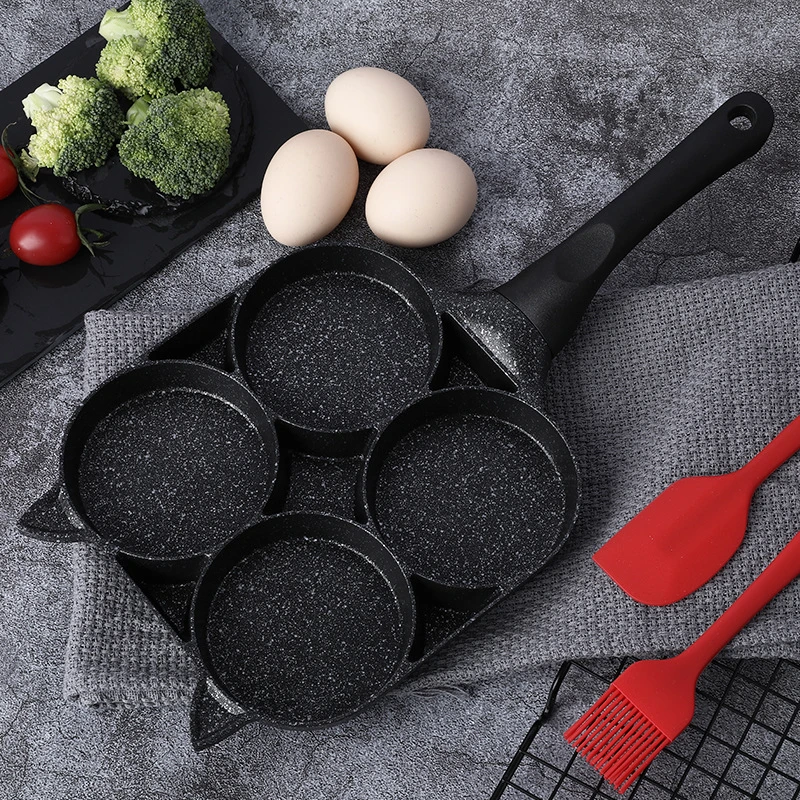 Multi Egg Frying Pan Aluminum 4cup Egg Frying Pan Non Stick Swedish Pancake Egg And Burger Pan
