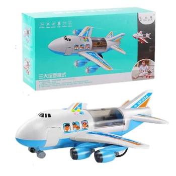 

Toy Aircraft Music Story Simulation Track Inertia Children's Toy Aircraft Large Size Passenger Plane Kids Airliner Toy Car