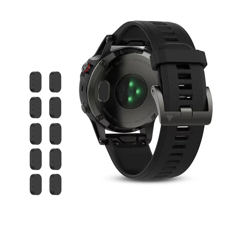 black-10pcs Заглушка датчика для часов Пылезащитная Крышка для Garmin Vivomove 3 3S Vivoactive 4 4S Venu Fenix5 Смарт-часы Пылезащитная заглушка - Цвет: black-10pcs