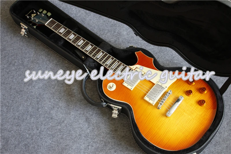 Горячая Boston Sunset Fade Suneye электрическая гитара перламутровый инкрустированный палисандр гриф гитара электрическая с гитарным чехлом