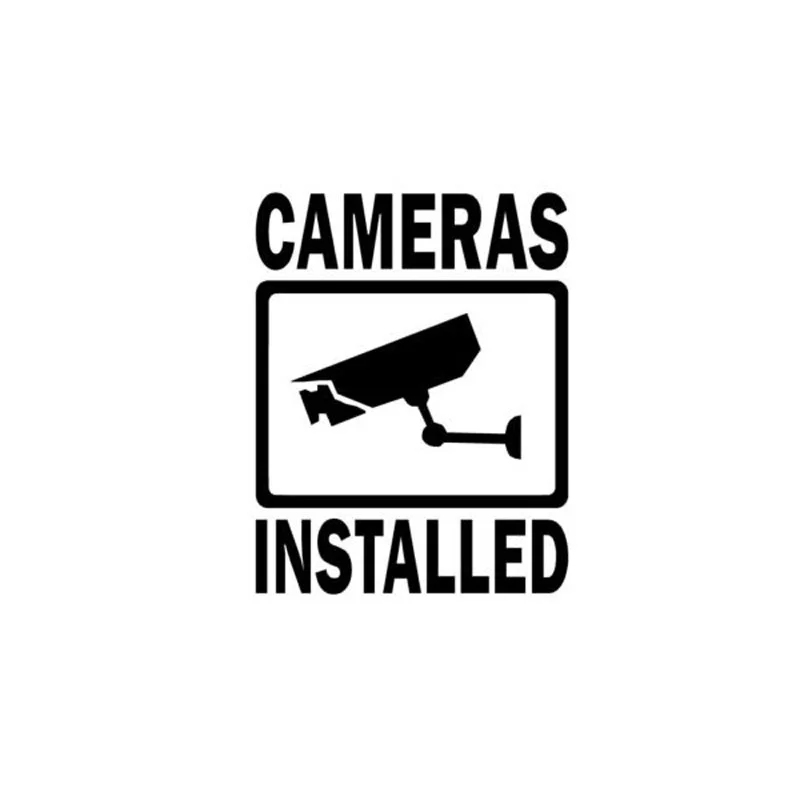 

9.4cm*12cm window Styling Reminder Window Installed Cameras Sticker