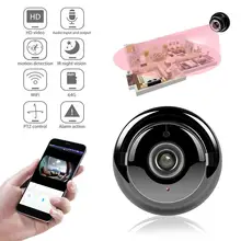 Wifi câmera mini ip hd1080p segurança em casa sem fio pequeno cctv infravermelho visão noturna detecção de movimento slot para cartão sd áudio v380 app
