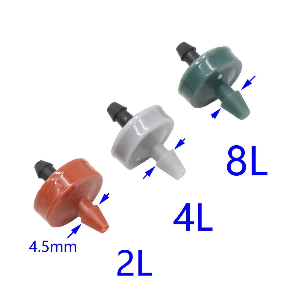 LiquiDrip Goteros de riego de 1/2 GPH y emisores de goteo mantienen un  flujo constante, goteros compensadores de presión de 1/2 GPH, goteros en  línea