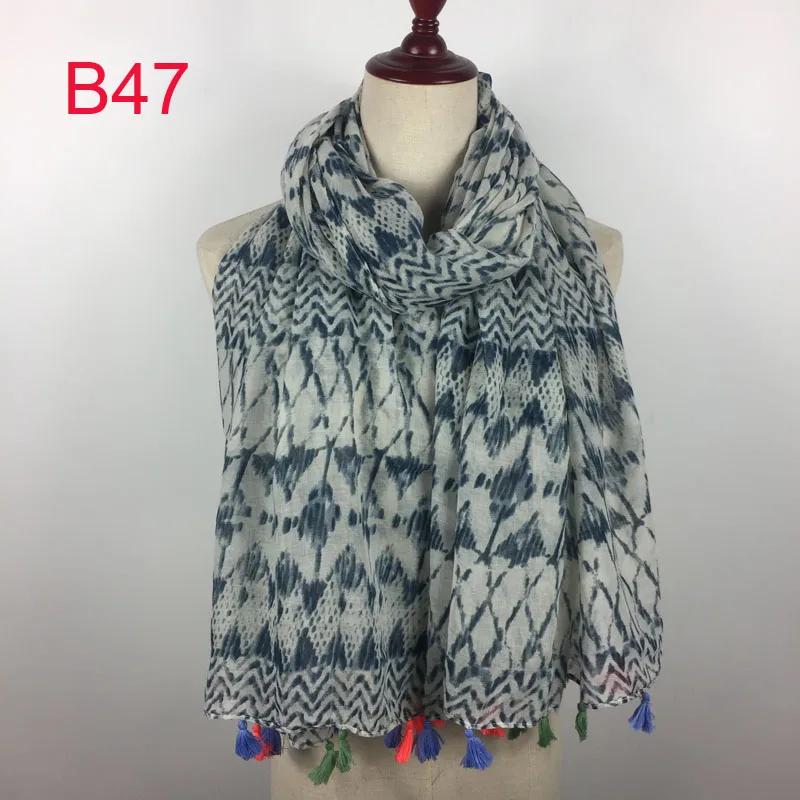 Женский Длинный хлопковый хиджаб с бахромой и цветочным принтом|designer scarf women|fashion