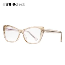 Два оклока прозрачный компьютерный синий светильник очки с весенним женским сортом без диоптрий качество TR90 кошачий глаз оправа для женщин Glasse
