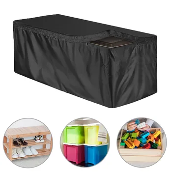 

Waterproof Oxford Cloth Patio Garden Storage Box Furniture Cover Outdoor Deck Container Case Zipper Anti-UV Rainproof Cover
