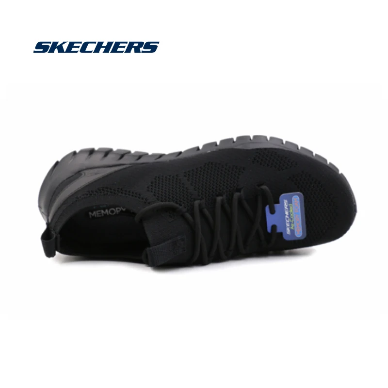 Skechers/сетчатая мужская повседневная обувь; спортивные легкие дышащие Прогулочные кроссовки; мужские теннисные кроссовки на шнуровке; feminino Zapatos; 52820-BBK