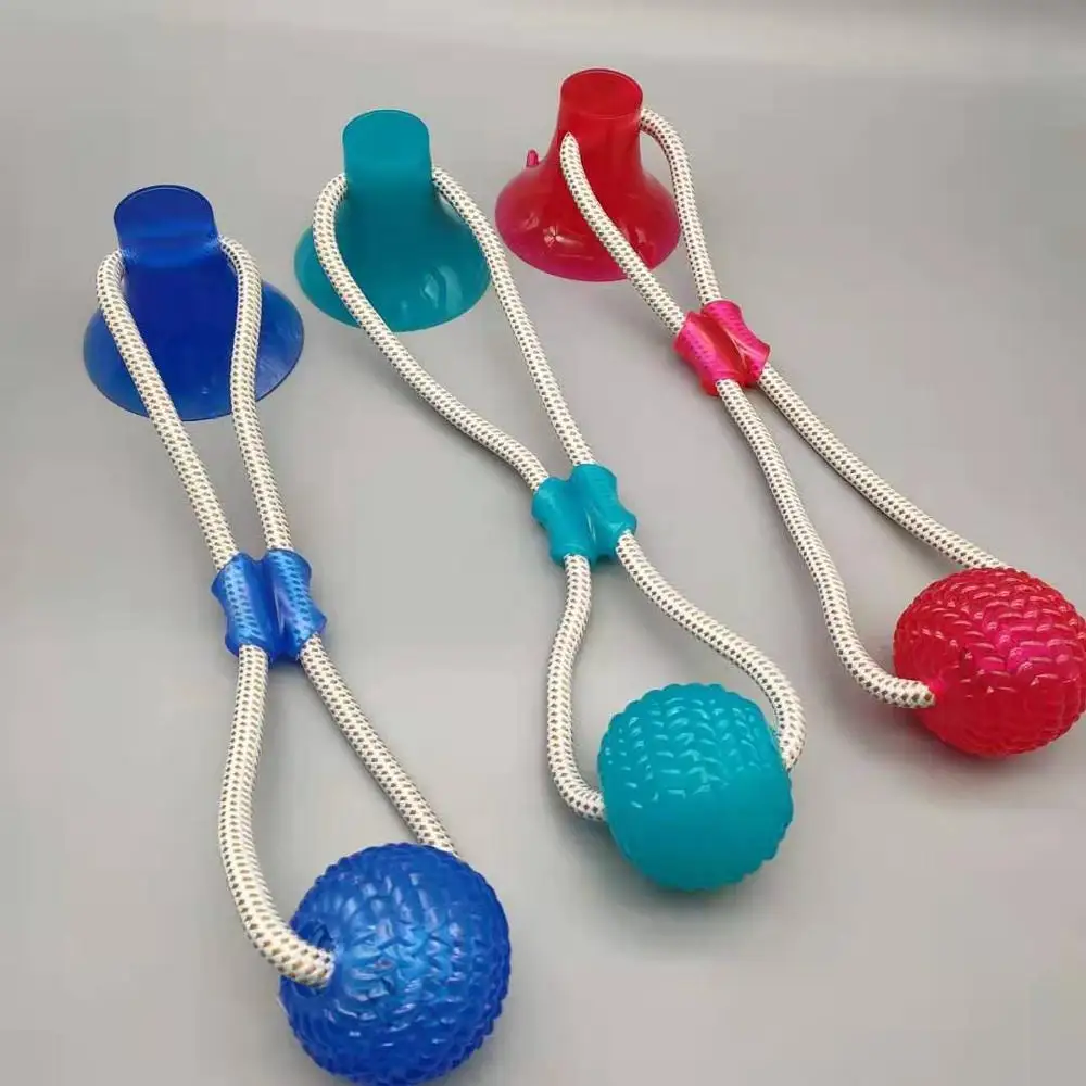 

Multifunction Pet Molar Bite Toy Cleaning Teeth Safe Elasticity Soft Dog Bite Chew Toys Self-Playing Rubber Ball Drop Shipping