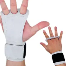 1 пара перчаток для фитнеса, противоскользящие регулируемые кожаные ручки для рук, Накладка для защиты ладони, обмотка для поддержки запястья, ремешок, перчатки для тренажерного зала, DeadAccessorie