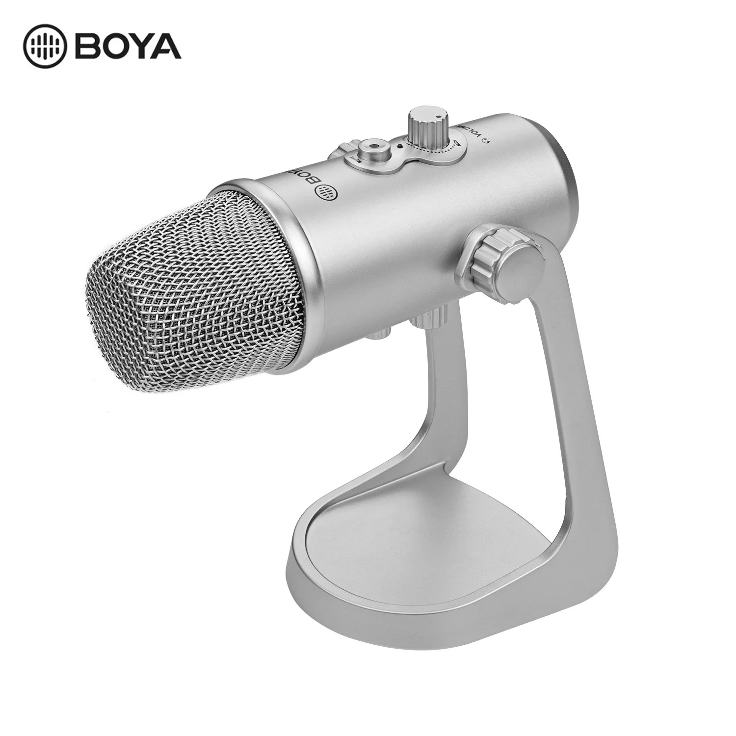 BOYA USB конденсаторный микрофон с настольной подставкой для Android iOS смартфонов Windows Mac PC для трансляции видео записи